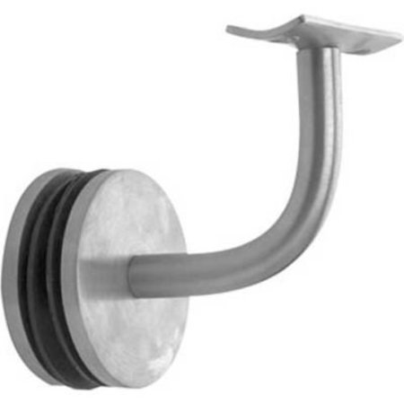 LAVI INDUSTRIES Lavi Industries, Glass Mount Handrail, for 1.5" Tubing, Satin Stainless Steel 44-304/1H